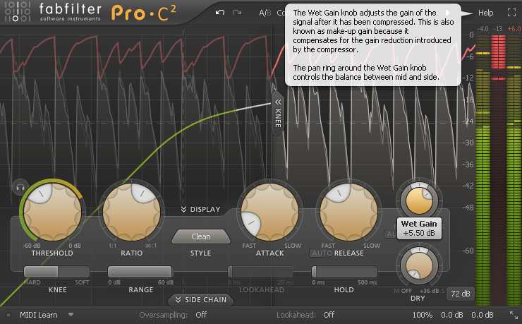 Compressor Output Gain