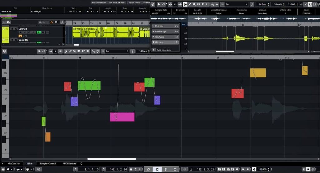 Cubase Pitch Correctie met Variaudio